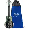 Image de Flight Ultra Travel Series UTS-40 Deep Forest ukulélé soprano en plastique avec housse