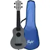 Image de Flight Travel Series TUS65 Silver ukulélé soprano avec housse