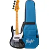 Image de Flight Rock Series Mini JB Bass Moonburst basse électrique compacte avec housse