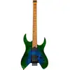 Image de Spira Guitars S-500 Headless GBR Trans Aqua Blue guitare électrique