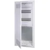 Image de Distributeur multimédia hybride et boîte à fusibles combiné - Distributeur encastré - Pour mur creux IP30 - Porte en acier (4 rangées - Rail 2 DIN)