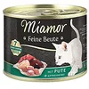 Image de MIAMOR - Nourriture Humide pour Chats Adultes avec 7 variétés de Viande et d'abats - Nourriture complète sans céréales avec Taurine dans Une boîte sans additifs artificiels - 12 x 185 g de Dinde