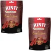 Image de Rinti Singlefleisch Exclusive Autruche Pur | Pack Double | 2 x 50 g | Friandise de récompense pour Chiens Adultes | pour Chiens sensibles souffrant d'allergies ou d'intolérances | Facile à digérer