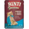 Image de RINTI Gold Mini Poulet Pur & Boeuf | 10 x 100 g | Aliment Complet pour Petits Chiens Adultes | Exclusivement du Poulet et du boeuf pour Les Chiens sensibles aux Allergies | en Sachet fraîcheur
