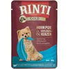 Image de RINTI Gold Mini Poulet Pur & Coeurs de Volaille | 10 x 100 g | Aliment Complet pour Petits Chiens Adultes | Exclusivement du Poulet pour Les Chiens sensibles aux Allergies | en Sachet fraîcheur