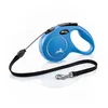 Image de flexi® Classic M | Laisse rétractable à cordon de 5 m pour chiens jusqu'à 20 kg | Bleu | laisse à enrouleur pour chien | Poids : 220 g | Dimensions : 10,8 x 17,6 cm
