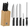 Image de WMF Kineo Bloc à couteaux avec 6 lames spéciales en acier MadeinGermany 4 couteaux forgés, acier à aiguiser, bloc de bambou, coupe performante