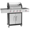 Image de LANDMANN Triton CooK PTS 4.1 Barbecue à gaz de qualité supérieure avec couvercle à double paroi et zone de cuisson pour un accompagnement parfait | Grille de cuisson en fonte émaillée pour une cuisson