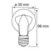 Image de Paulmann Ampoule flamme LED E14 2,6 W 2 500 K or torsadée