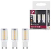 Image de Paulmann 28808 lampe LED culot à ergots lot de 3 G9 230V 3x250lm 3x2,5W 2700K Clair lampe Verre ampoule