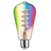Image de Paulmann 29158 Filament 230V Smart Home Zigbee LED cylindrique ST64 E27 470lm 6,3W RGBW gradable Doré ampoule
