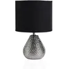 Image de Pauleen 48018 Sip of silver lampe à poser max. 20W luminaire à poser E14 lampe de chevet Argent Noir 230V céramique/tissu sans ampoule