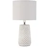 Image de Pauleen 48215 lampe à poser Pretty Purity max. 20 Watt faite à la main blanc, gris lampe de chevet de look naturel en tissu, béton E14