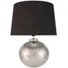Image de Pauleen 48222 lampe à poser Touch of Silver max. 20 Watt faite à la main noir, argent Lampe de chevet de look glamour en tissu, céramique E14
