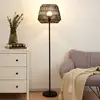 Image de Pauleen Timber Pearl lampadaire abat-jour treillis
