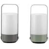 Image de Pauleen 48256 lanterne mobile LED Charm lot de 2 IP44 avec minuterie et pile incl. 1x0,4 watts gris clair synthétique Outdoor 3000 K