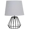 Image de Pauleen 48322 lampe à poser Shiny Diamond E27 max. 20W gris clair, Noir mat Tissu, aluminium Table de chevet