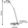 Image de Paulmann Zed lampe de bureau LED fer brossé