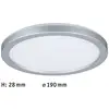 Image de Paulmann Atria Shine Panneau on/off chrome 840 Ø19cm