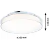 Image de Plafonnier LED Paulmann Luena, IP44, chrome, Ø 35 cm
