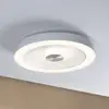 Image de Plafonnier LED Paulmann Volea, blanc/argent Ø 40 cm IP44 à intensité variable
