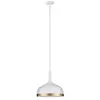 Image de Paulmann 79628 Neordic Embla Luminaire suspendu, max. 1x20W, E27, Blanc/Or, 230V, Métal 30 cm x 30 cm x 110 cm
