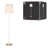 Image de Paulmann 79634 Neordic Stellan Lampadaire, max. 1x20W, E27, Blanc/Bois, 230V, Tissu/Métal/Bois