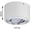 Image de Plafonnier LED Paulmann Argun, blanc, Ø 10 cm, métal
