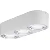 Image de Paulmann 79710 plafonnier LED Argun rond orient. incl.3x4,8W gradable éclairage plafond Alu brossé éclair. salon Métal plastiq. éclair. couloir 3000K