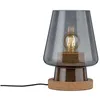 Image de Paulmann 79736 Neordic Iben Lampe de table, max. 1x20W, E27, Verre fumé Liège, 230V, Verre/Liège
