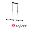 Image de Suspension LED Paulmann Puric Pane, noir, à 6 lampes, smart