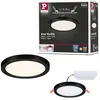 Image de Paulmann 79960 panneau LED panneau encastré Areo IP44 118 mm rond incl. 1x6,5 watts Blanc chaud Noir synthétique système d'éclairage 3000 Kelvin