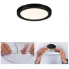 Image de Paulmann Areo Panneau LED rond noir 3000K Ø11,8cm
