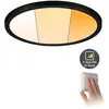 Image de Paulmann Areo Panneau dimtowarm rond noir Ø23cm