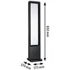Image de Paulmann Borne lumineuse LED Reana, anthracite, 83 cm, métal, IP44