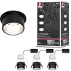 Image de Paulmann 93383 Spot encastré LED Gil 3 Step Dim rond, avec 3 ampoules de 6 W dimmables, noir mat, acier brossé, spot encastré en aluminium, 2700 K, Coin