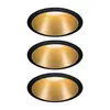 Image de Spot LED Paulmann Cole, doré-noir, lot de 3