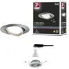 Image de Paulmann 93412 Spot encastré LED Base rond orientable incl. 1x5 watts kit projecteurs encastrés Acier brossé spot métal lampe encastrée 3000 K GU10