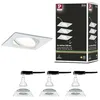 Image de Paulmann 93436 LED spot encastré Nova kit de base pivotant carré 84x84 mm 50° GU10 3x6,5W 3x460lm 230V 2700K blanc dépoli