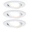 Image de Spot LED Paulmann Nova Coin, lot de 3, en aluminium, orientable, 2 700 K