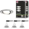Image de Spot LED GU10 Paulmann Nova - Rond - Pivotable - 6,5 W - Luminosité réglable sur 3 niveaux 3er-Set Eisen Gebürstet
