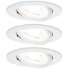 Image de Paulmann 93467 LED Spot encastrés 3-Step-Dim Nova Set de base pivotant rond 84 mm 50° GU10 3x6,5W 3x460lm 230V dimmable 2700K blanc dépoli