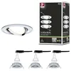 Image de Paulmann 93470 LED Spots encastrés 3-Step-Dim Nova Set de base orientable rond 84 mm 50° GU10 3x6,5W 3x460lm 230V dimmable 2700K Chrome