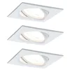 Image de Encastré LED Nova angulaire 3x6,5W GU10 blanc mat de façon pivotante à 3 étages dimmable 934,72