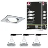 Image de Paulmann 93474 LED Spot encastré 3-Step-Dim Nova Basisset pivotant carré 84x84 mm 50° GU10 3x6,5W 3x460lm 230V dimmable 2700K Alu tourné