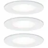 Image de Paulmann 3 spots Nova rond, IP44, intensité variable, blanc
