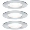 Image de Paulmann, lot de 3 spots Nova ronds fixes, aluminium, IP44, GU10, à intensité
