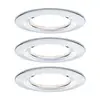Image de Paulmann 3 spots Nova rond, IP44, dimmable, chromé