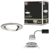 Image de Paulmann 93482 Spots LED encastrés 3-Step-Dim Nova Coin orientable rond 84 mm 50° Coin 6W 470lm 230V dimmable 2700K acier brossé