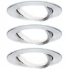 Image de Paulmann, lot de 3 spots Nova Coin ronds orientables, en aluminium tourné